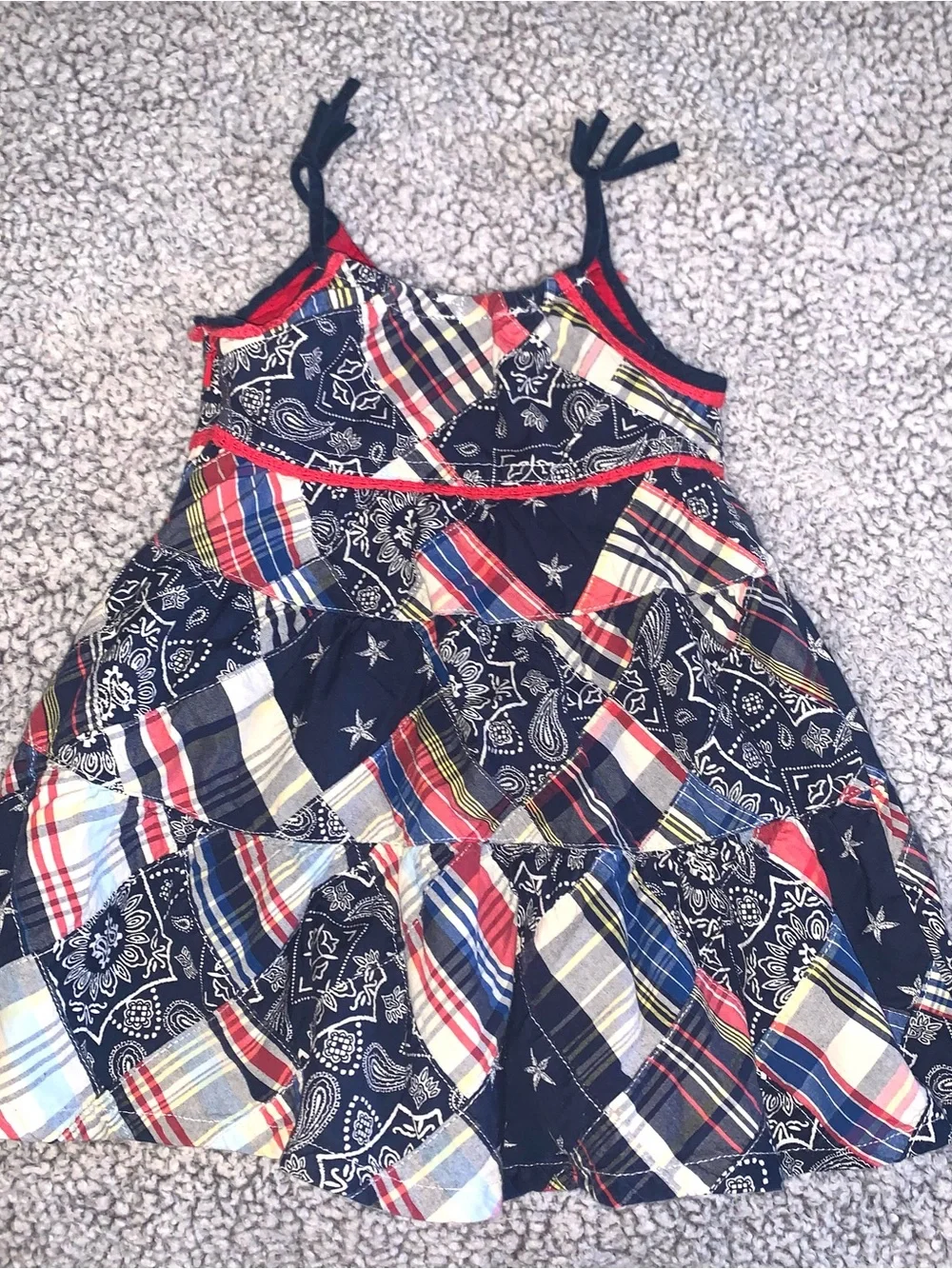 Vintage The Children’s Place sundress Americana  Red White and Blue 6-9 months